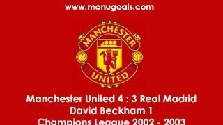 David Beckham vs Real Madrid -