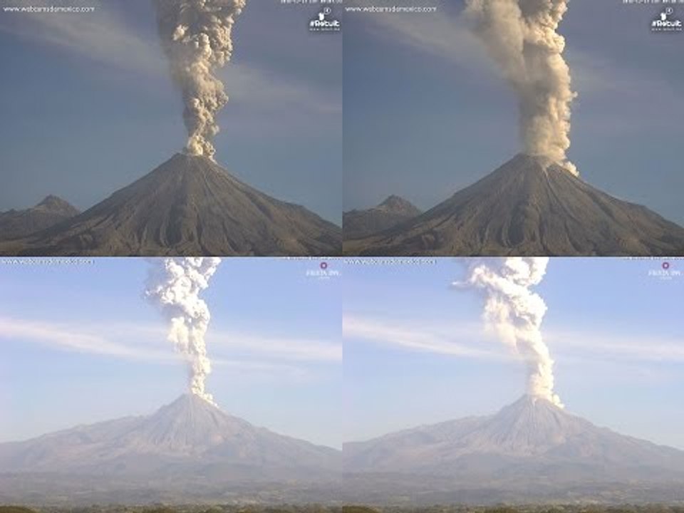 Mexico's Colima Volcano Erupts Twice in a Day