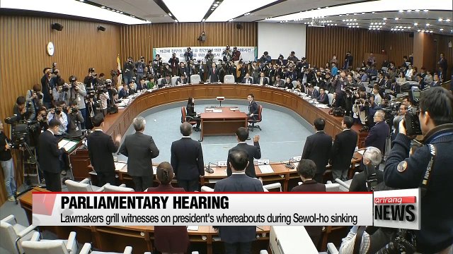 Parliamentary hearing focuses on president's whereabouts during Sewol-ho sinking