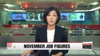 Korea's job growth picks up in November