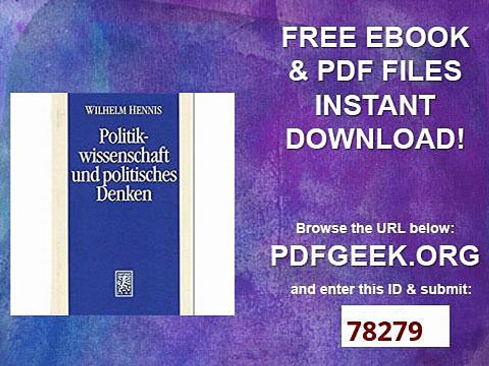 Politikwissenschaftliche Abhandlungen, Bd.2, Politikwissenschaft und Politisches Denken