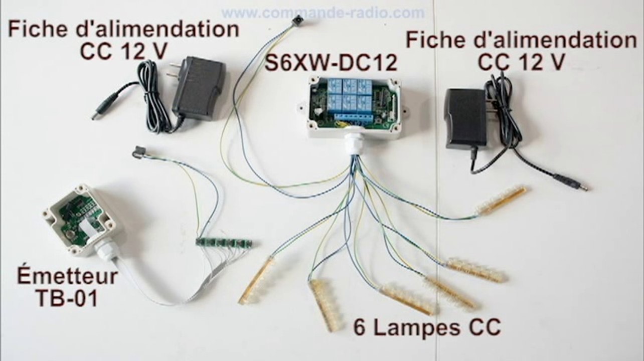 Comment contrôler 6 bande lampes LED 12V avec Signal/Lumière synchronisation sans fil/émetteur radio