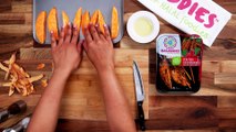 Haloodies Peri Peri Split Stick with Sweet Potato Wedges Recipe