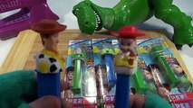 Disney Pixar Toy Story PEZ Dispensers - Rex Goes Shopping For Candy Surprises