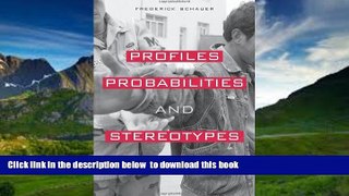 BEST PDF  Profiles, Probabilities, and Stereotypes FOR IPAD