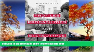 PDF [DOWNLOAD] Profiles, Probabilities, and Stereotypes FOR IPAD