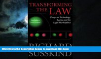 Buy NOW Richard Susskind Transforming the Law: Essays on Technology, Justice, and the Legal