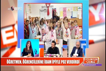 Öğretmen skandalı! idam ipiyle poz verdi