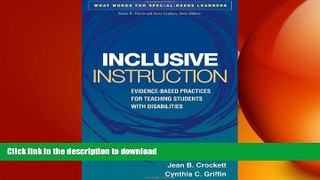 Free [PDF] Inclusive Instruction: Evidence-Based Practices for Teaching Students with Disabilities