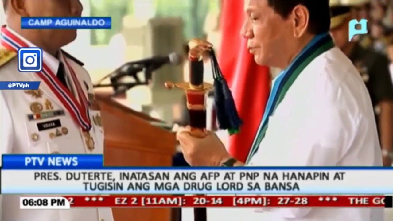Pangulong Duterte, inatasan ang AFP at PNP na hanapin at tugisin ang mga drug lord sa bansa