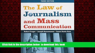 Pre Order The Law of Journalism and Mass Communication Robert Trager Full Ebook