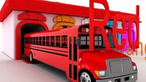 Learn Colors WITSH CARTOON BUS ! 3D Cartoon Cars Colours For Kids Learning Videos NURSERY RHYMES