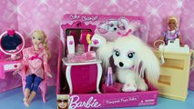 NEW BARBIE Color Changing Puppy Salon with Frozen Elsa Doll and Grooming Dog by DisneyCarToys