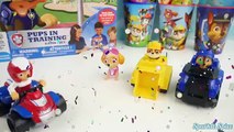 Paw Patrol & PJ Masks Romeo Pup Racers Marshall Stop Motion Play Doh with Peppa Pig School Toys