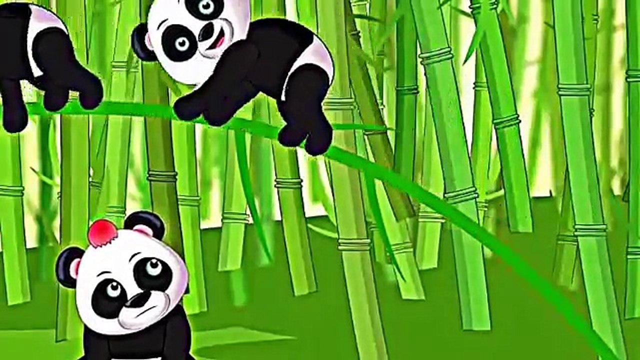 Five little pandas jumping on the bed - Abc songs for children - nursery rhymes /Animation, Cartoon