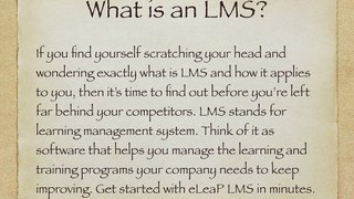 What is an LMS - Eleap Software