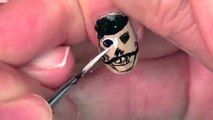 DIY Halloween Steampunk Nails | Skulls and Crows Nail Art Design Tutorial