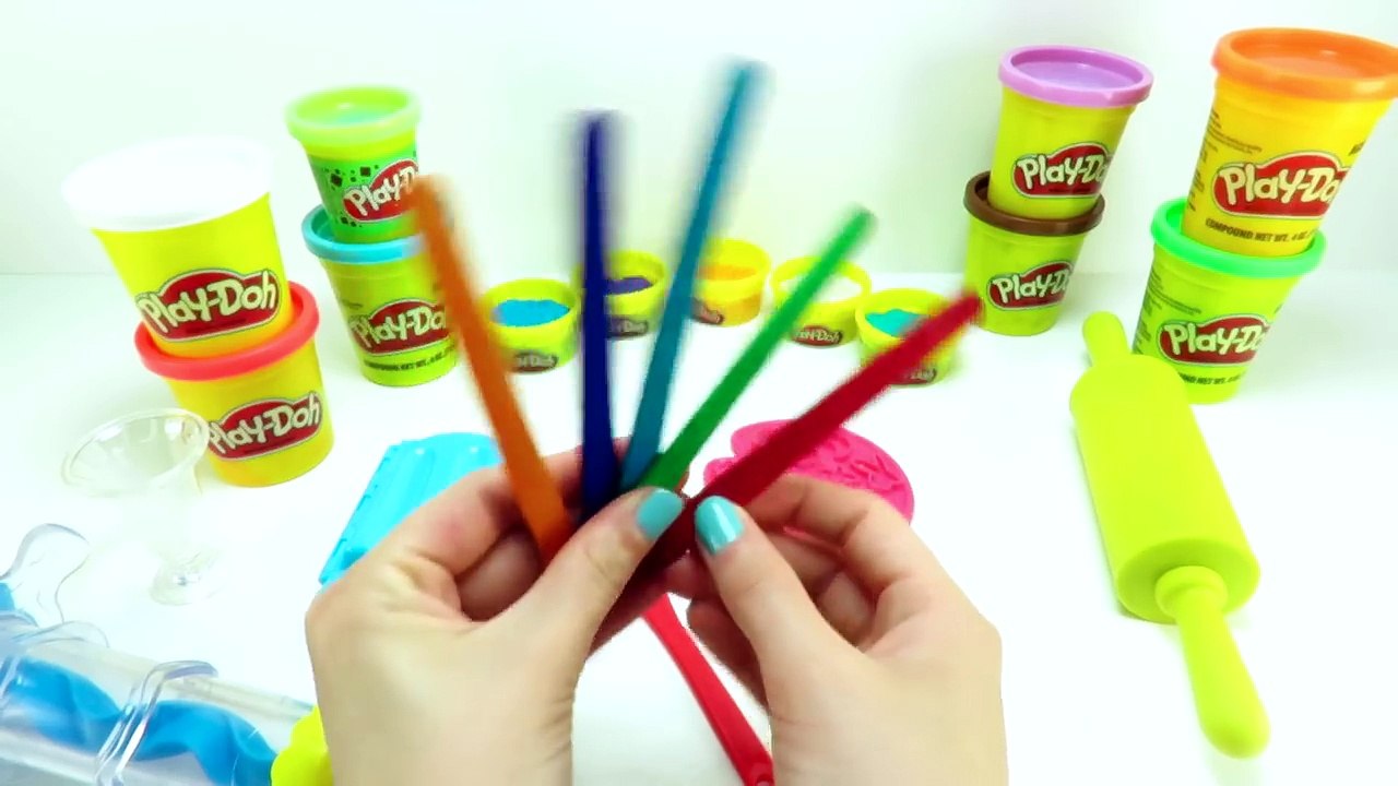 Ice Cream Popsicle Rainbow Learning Play doh | Helados Play doh en español Colores