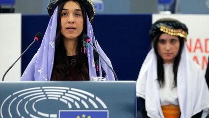 Yazidi Islamic State survivors and activists Nadia Murad and Lamiya Aji Bashar receive Sakharov Prize