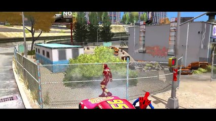 Iron Man & Spiderman with Lightning McQueen Disney Cars + Nursery Rhymes for Children