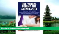 Hardcover GRE-Verbal Behind The Scenes: Discover BTS of ETS Full Book