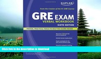 Hardcover Kaplan GRE Exam Verbal Workbook (Kaplan GRE Verbal Workbook) Full Book