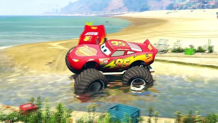 MONSTER Truck McQueen! Cartoon Spiderman Cars Review Movie with Funny Nursery rhymes & Songs