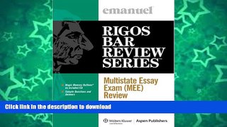 Audiobook Multistate Essay Exam (MEE) Review (Emanuel s Rigos Bar Review Series) On Book