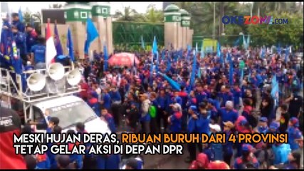Ribuan Buruh Demo Cabut UU No 78 Tahun 2015