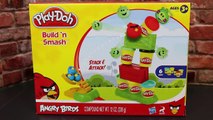 Play Doh Videos Angry Birds Toy Playdough Playset Build N Smash DisneyCarToys Red Bird