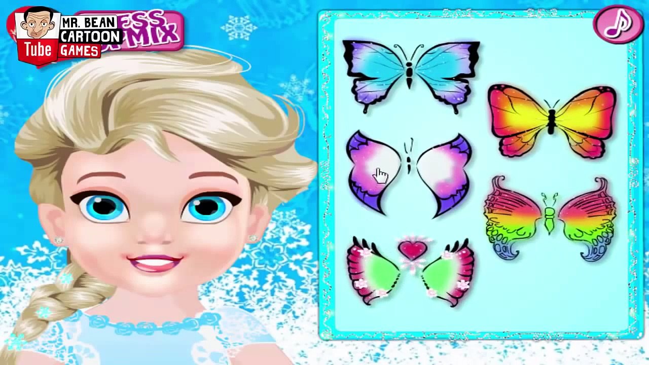ᴴᴰ ღ Baby Elsa Butterfly Face Art ღ - Frozen Games For Kids - Baby Games (ST)