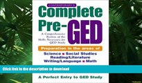 Pre Order Contemporary s Complete Pre-GED : A Comprehensive Review of the Skills Necessary for GED