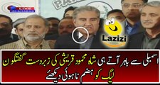 Dabang Media Talk of Shah Mehmood Qureshi Outside the National Assembly