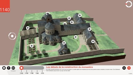 Maquette 3d du Prieuré Saint-Cosme - Demeure de Ronsard