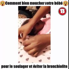 Comment bien moucher votre bébé pour le soulager et éviter la bronchiolite