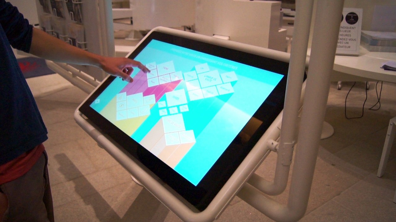 Ecran d’accueil des publics pour le musée d’histoire de Nantes