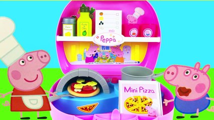 Peppa Pig Making Pizzas in the Oven ❤ Peppa Pig hace Pizzas en el Horno de Juguete de la Pizzería