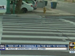 Teen hospitalized after hit by car on 59th Avenue in PHX