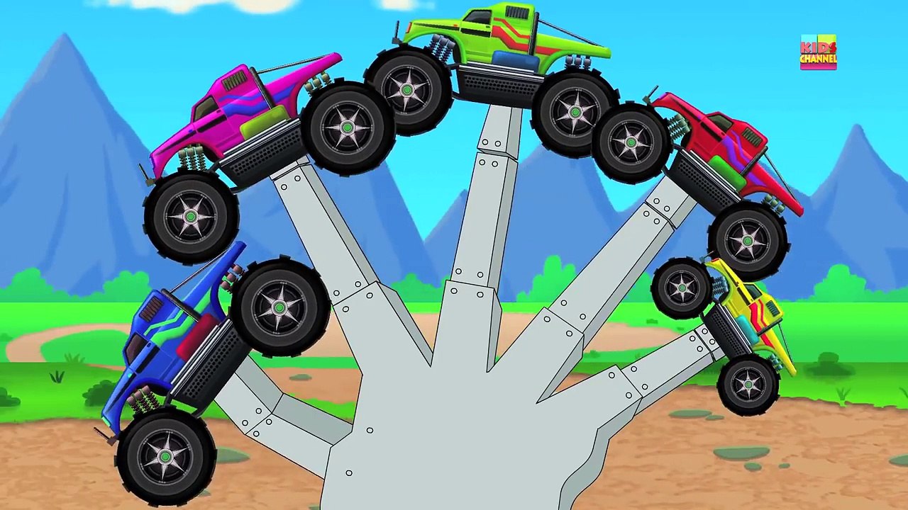 Monster Truck | Finger Family | Vehicles Rhyme | Nursery Rhymes