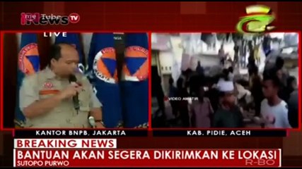 Sutopo Purwo: Korban Meninggal Gempa Aceh 52 Orang