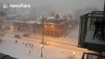 Toronto covered by a thick blanket of snow