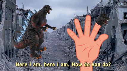 Godzilla Dinosaur Finger Family Nursery Rhyme | Cartoon Finger Family Songs for Childrens Babies