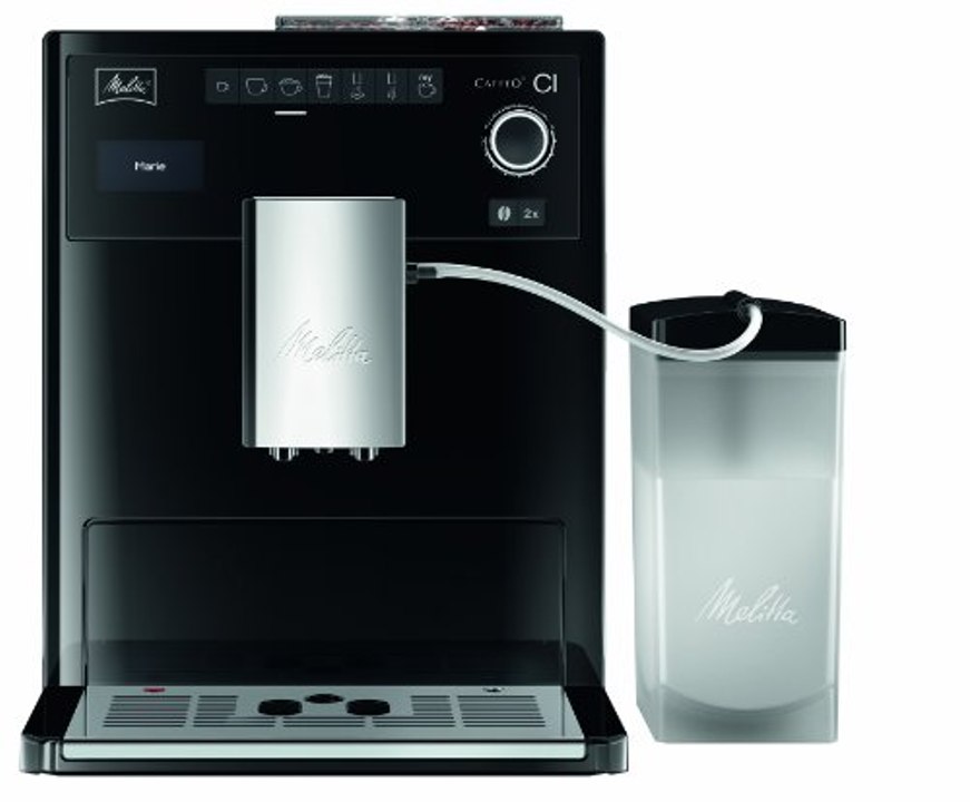 Melitta E 970-103 Kaffeevollautomat Caffeo CI, 15 bar, One-Touch-Funktion, LCD-Display, Milchbehälter, schwarz