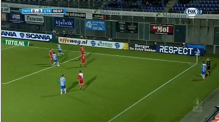 Nicolai Brock-Madsen Goal - Zwolle 1-0 Utrecht 14.12.2016 [HD]