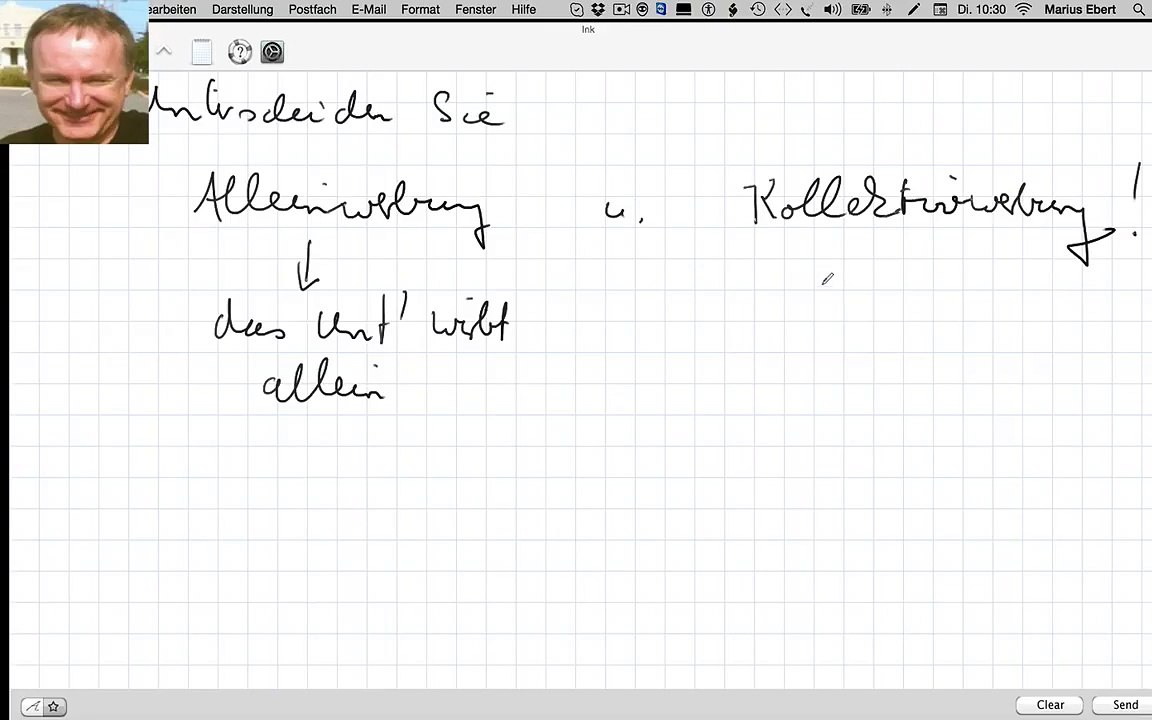 Unterscheiden Sie Allein u Kollektivwerbung!