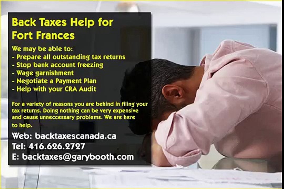 Fort Frances , Back Taxes Canada.ca , 416-626-2727 , taxes@garybooth.com _ CRA Audit, Tax Returns