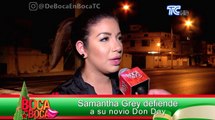 Samantha Grey sale en defensa de su novio por las críticas recibidas