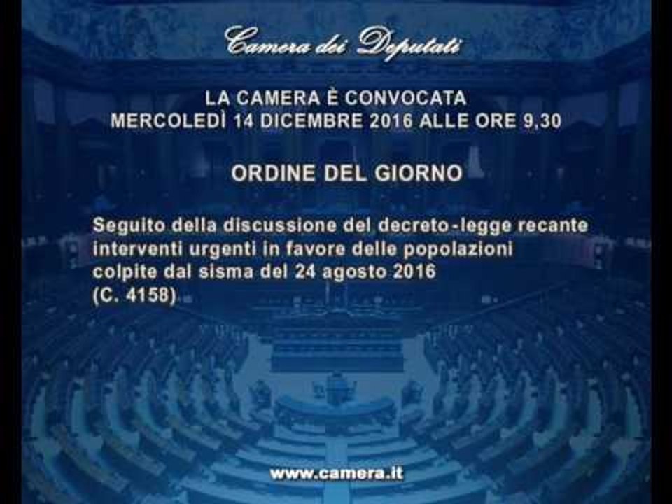 Roma - Camera - 17^ Legislatura - 714^ seduta (14..12.16)