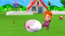 Surprise Eggs Little Babies Finger Family Nursery Rhymes | Little Boy Balloons Construction Vehicles