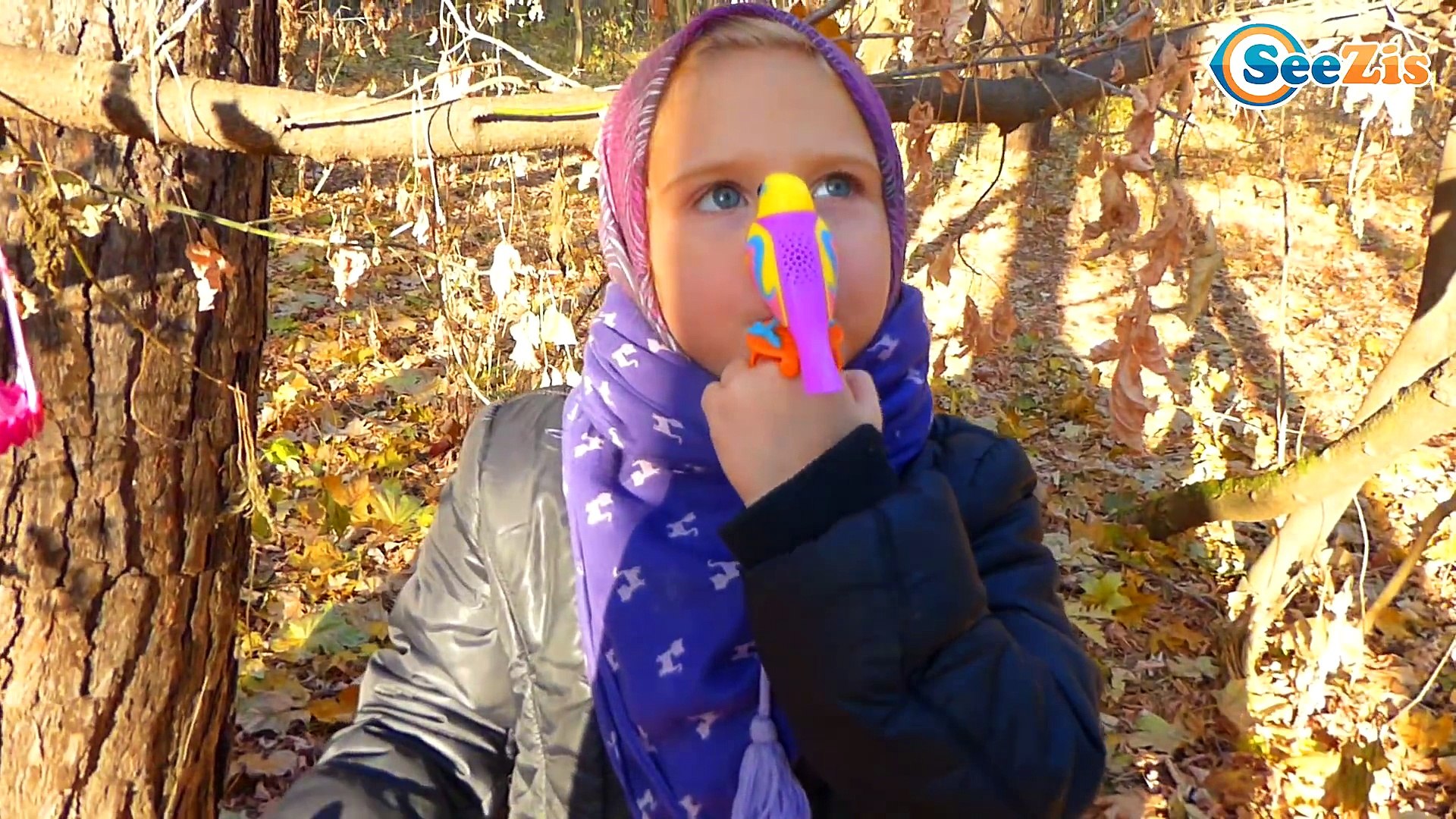 ⁣✔ ДигиБердс и девочка Маша прогулка в лесу /Видео для детей/ DigiBirds with Masha / Toys for kids ✔